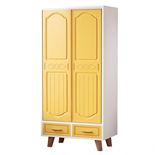 ChengBeautiful Kleiderschränke Kindergarderobe Home Schlafzimmer Einfache Einfache Kleine Kleiderschrank Landing Baby Storage Storage Cabinet (Farbe : Yellow, Size : 160x50x80cm)
