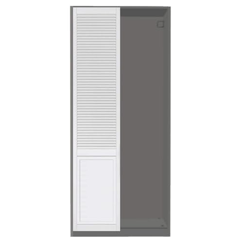 ben+camilla.com Landhausstil Profiltüren 229 x 49,4 cm weiße Schrankfront passend zu IKEA Pax Kleiderschrank Kiefer Massivholz