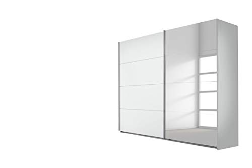 Rauch Schwebetürenschrank mit Spiegel Weiß Alpin 2-türig, BxHxT 270x210x62 cm