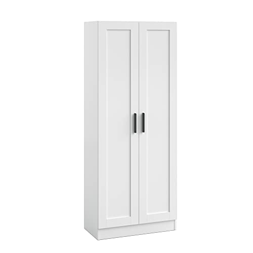 Panana Mehrzweckschrank mit 2 Türen, Aktenschrank Allzweckschrank Kleiderschränke Kollektion Turin Schuhablagen aus Holz, 152 * 60 * 34CM (Weiß)
