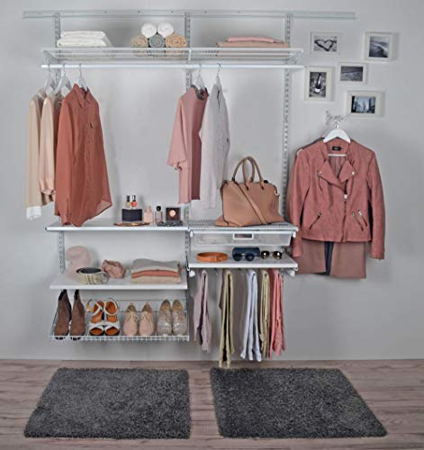 ib style® Regalsystem | Kleiderschrank | Garderobe| Individuell zusammenstellbar | DIY | Verbindungsstück für Kleiderstange