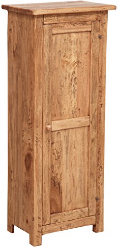 Biscottini Kleiderschrank massivholz Schränkchen 1 Tür 40x25x98 cm | Kleiderschrank landhausstil | Landhausstil möbel | Vintage Schrank