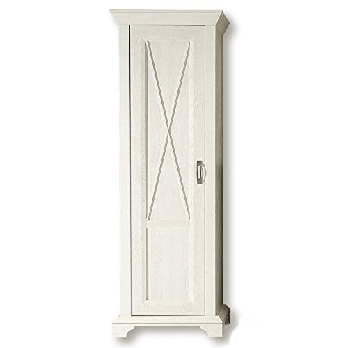 FORTE Kashmir Kleiderschrank mit 1 Tür, Holzwerkstoff, Pinie Weiß, B x H x T: 73,3 x 210,6 x 46,2 cm
